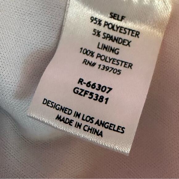 Emerald Sundae Juniors' Strapless Ruched Mesh Bodycon Midi Dress Fuchsia Sz L - Picture 8 of 9